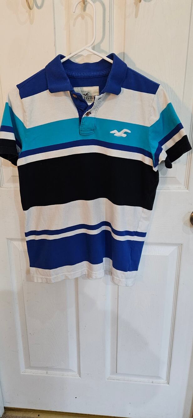 Hollister California Polo Shirt Boys Size Med EUC